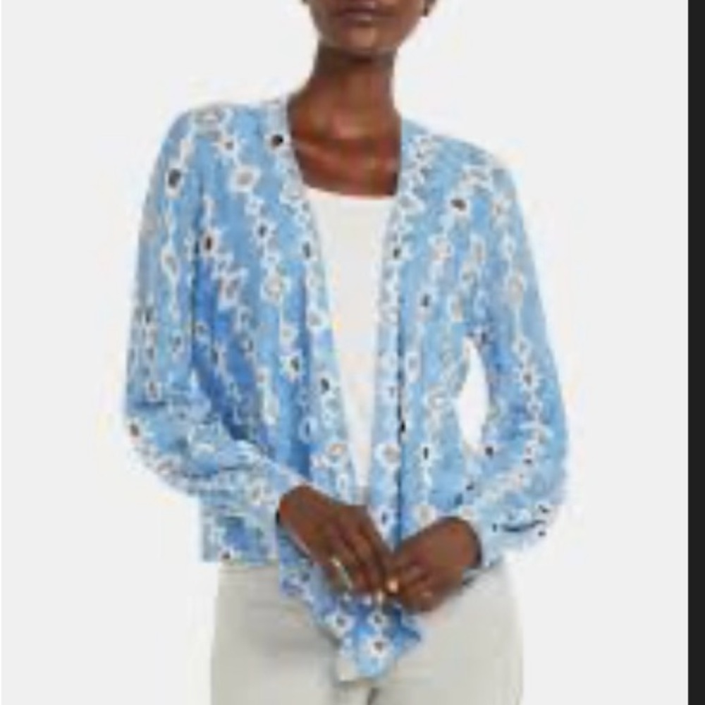 NIC+ZOE NWT Falling Jewels Open Cardigan Women's Top